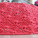 Crocheted lampshade in progress