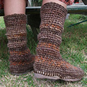 crocheted boots